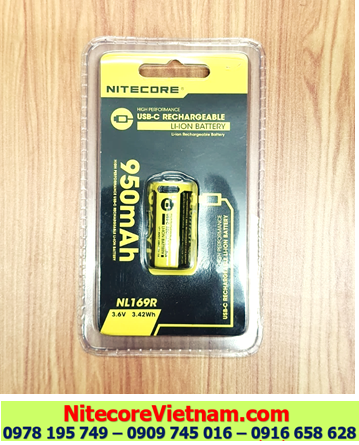 Nitecore NL169R 950mAh 3.42Wh